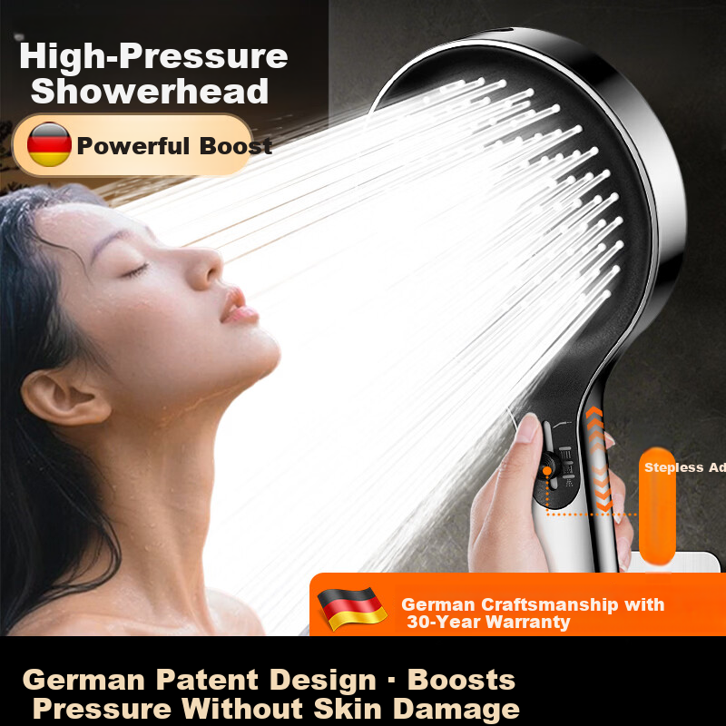 MUGE High-Pressure Shower Head Universal Powerful Water Flow Handheld Bathroom Shower Sprayer