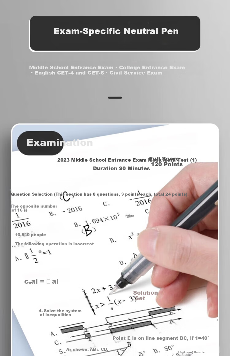 BEIFA 0.5mm Quick-Dry Needle Tip Gel Pen, Direct Ink Rollerball Pen, Exam Practice Pen, Business Office Signature Pen, 10 Black + 2 Red【Back to School Essential】 4