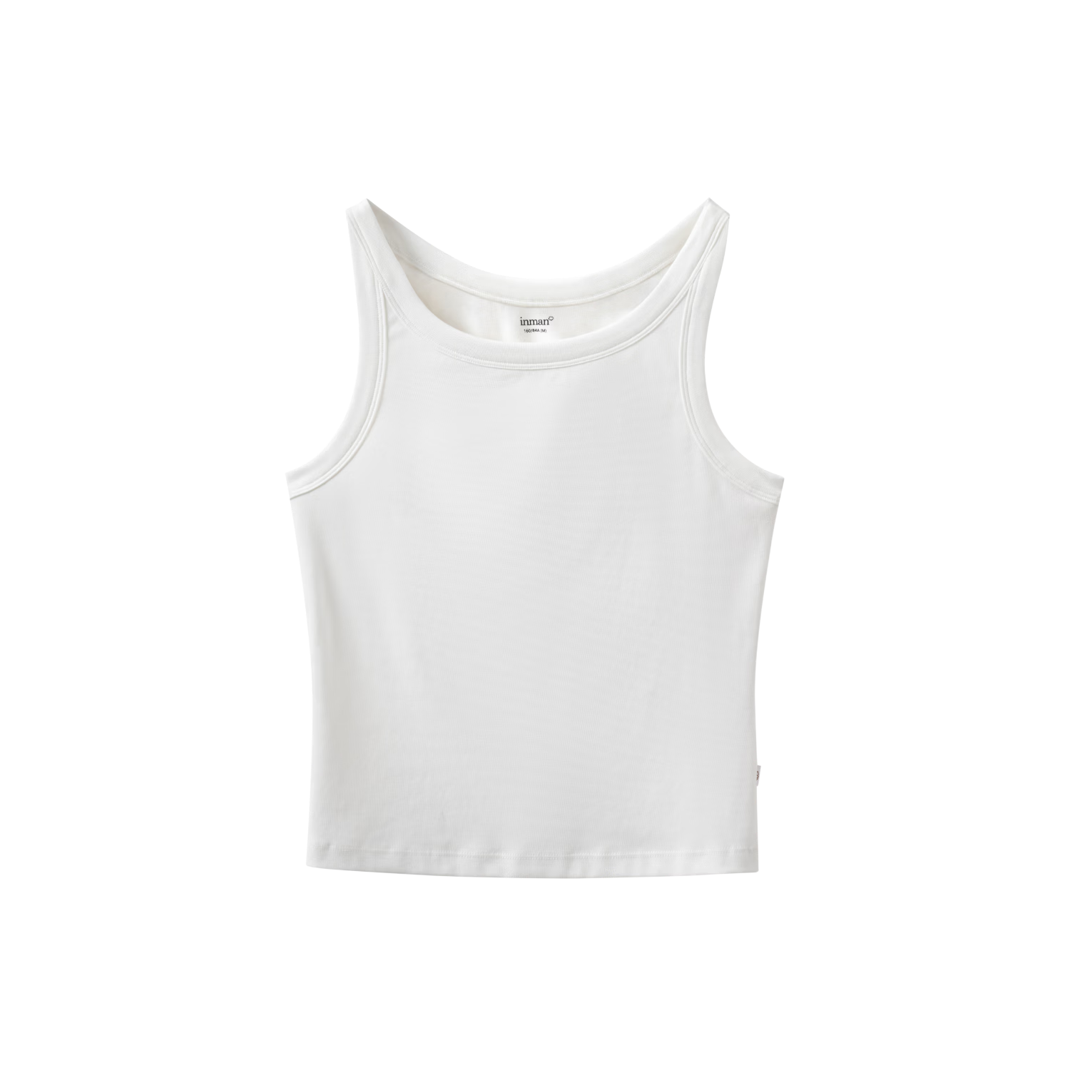 INMAN U-Neck Camisole Tank Top, Summer Women's Wear, Inner Or Outer Wear, Slimming Sleeveless Top, White, XL