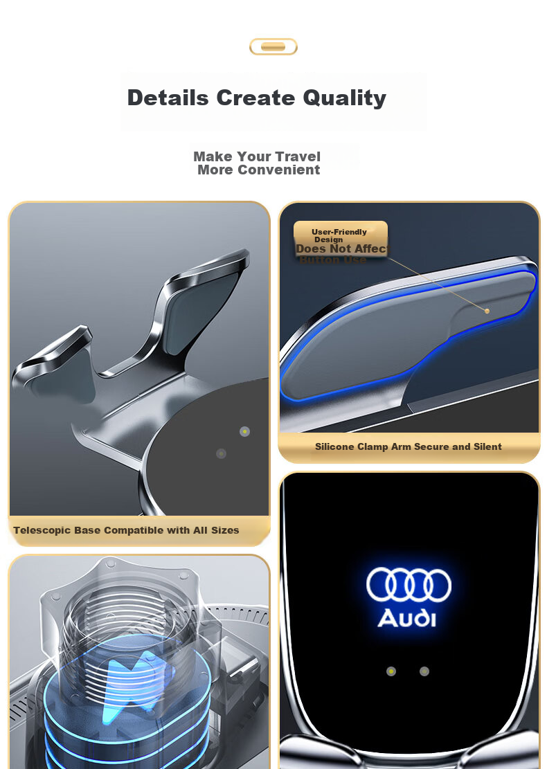 Newsmy Audi A4L/Q5L Car Wireless Charging Phone Holder 16