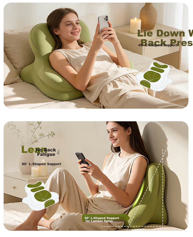 CORY Prone Sleeping Pillow Multifunctional Phone Holder Pillow Green 4