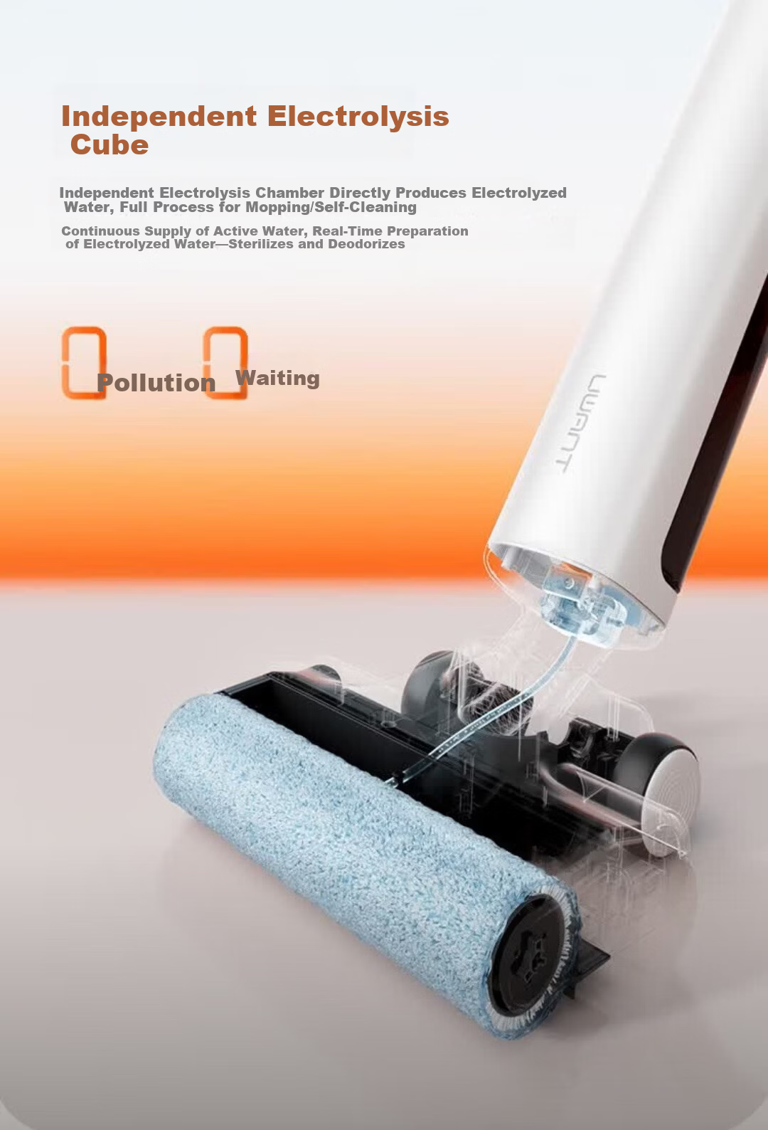 UWANT Youwang Cloud 2.0 Pro Floor Washer [25kPa Suction, Tangle-Free Ultra-Thin Design] Push-In All-in-One Automatic Mop Cleaner 13