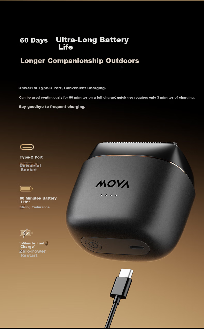Mova Flagship New Reciprocating Shaver Five-Blade Men's Razor Fully Washable Portable Home Use Shaving 2026 New Model Price Guarantee 618 12