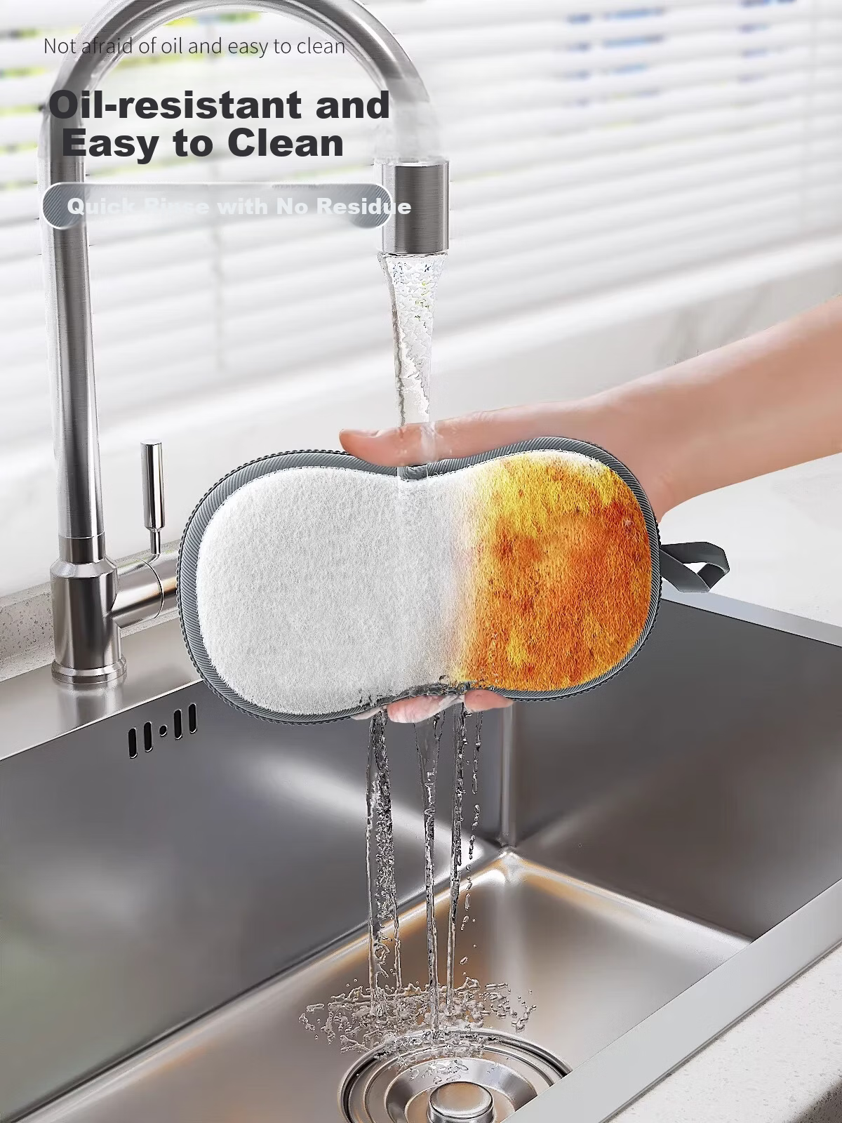 Besnay Long Handle Pot Cleaning Brush with Suction Cup Non-Stick Pan Scrubber Kitchen Dishwashing Brush 8