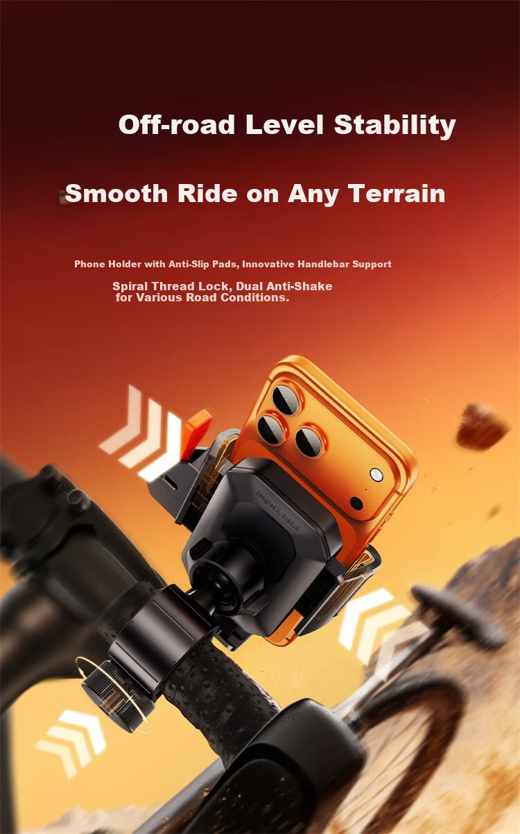 BASEUS Mobile Phone Holder for Electric Bike Riders Bicycle Road Bike Motorcycle Navigation Phone Mount 4