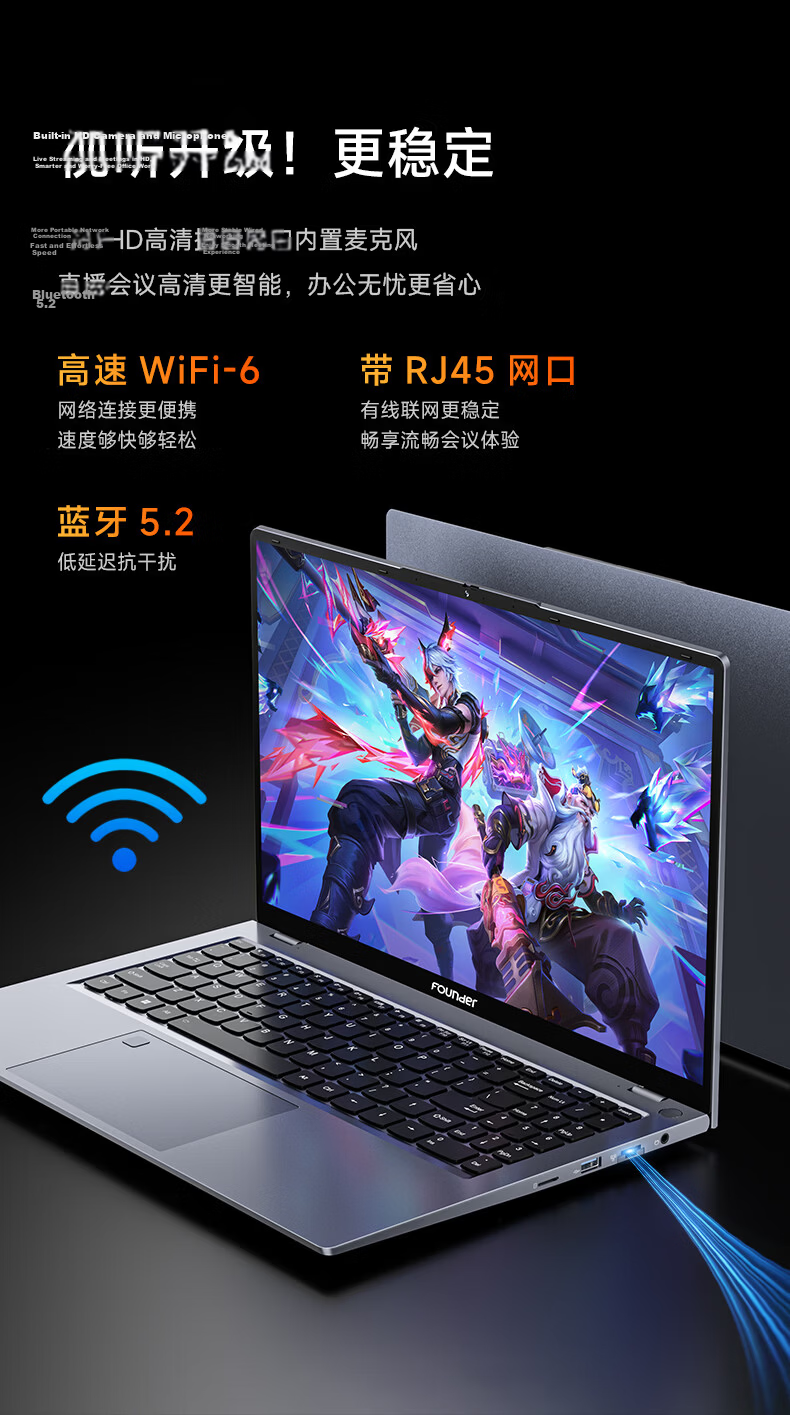 Founder Aurora 14 [Subsidies] Laptop, Thin And Light AI Office Study Gaming Handheld Business Compact (Core Ultra5 32GB/1TB), 14-Inch White 5