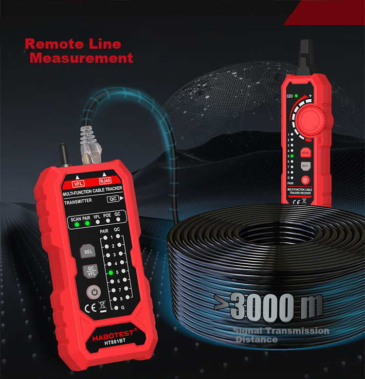 HABOTEST Network Cable Tester HT801B Multifunction Broadband Signal Continuity Checker Tool 16