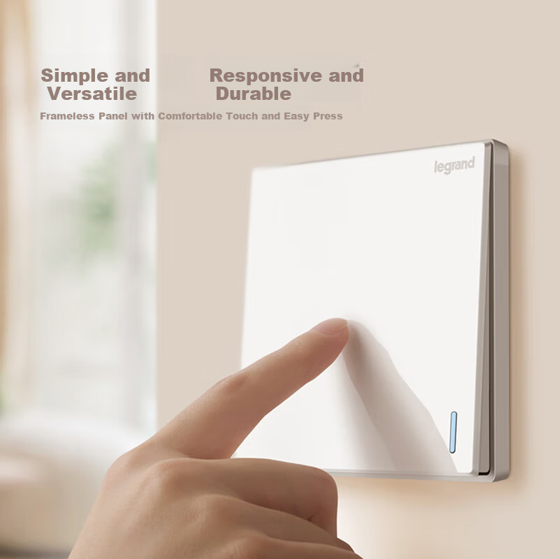 LEGRAND Switch Socket Panel Shidian/Yijing Magnolia White 10A Angled Five-Hole Wall Power Socket Set 10-Pack