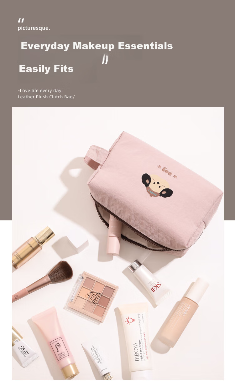 LOHAS Travel Makeup Bag Portable Women's 2026 New Small Waterproof High-End Cosmetic Skincare Storage Pouch 4