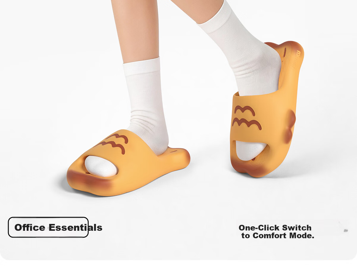 Chikoku Cute Taiyaki Slippers Women Home Thick Sole Non-Slip Slide Sandals Couples Outdoor Summer Slippers Men 25