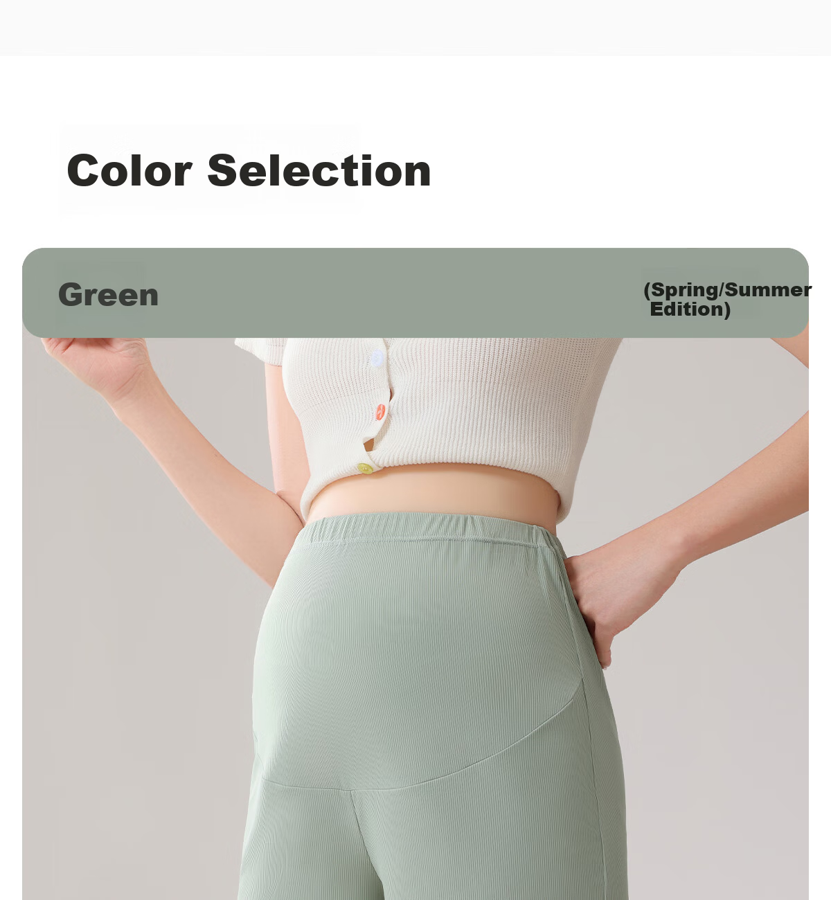 JOYNCLEON Maternity Safety Leggings Anti-Exposure Ice Silk High Waist Spring Summer Outerwear Skin Color L Jyk177099 19