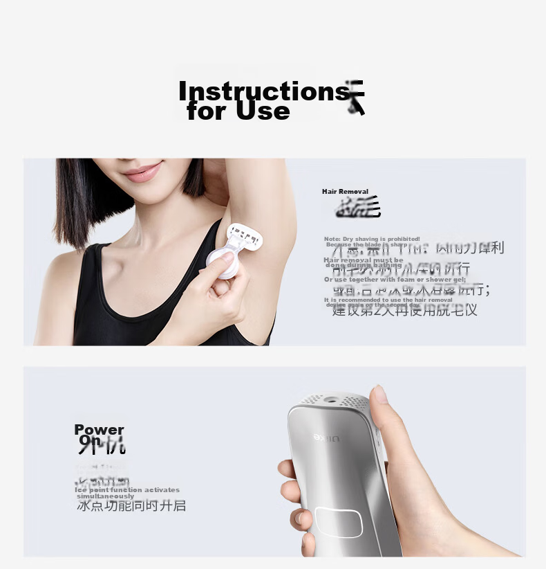 Ulike Sapphire Ice Point Hair Removal Device Air3 Max for Men and Women Body Hair Removal Home Use Air MAX 27