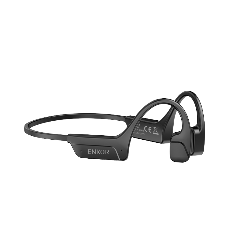 ENKOR Bone Conduction Bluetooth Headphones Professional Swimming Running Cycling Sports Open-Ear Wireless Ear-Hook IPX8 Waterproof with Memory