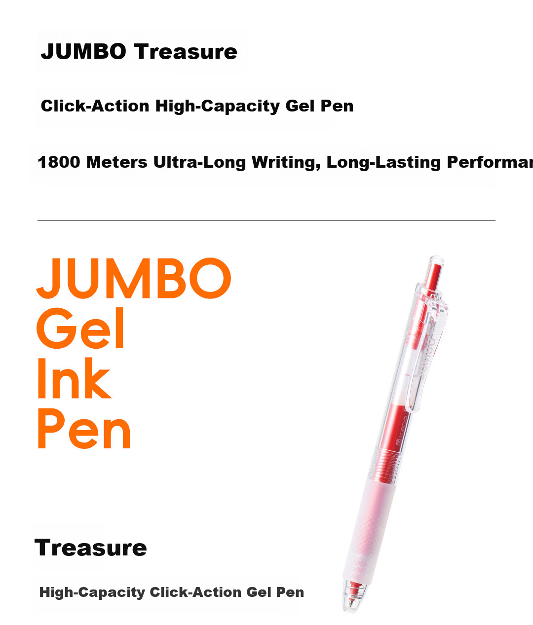 KACO Rechargeable Red Gel Pen 0.5mm Red Click Pen Ins Stylish Teacher Correction Pen Frost White/Red 3-Pack 5