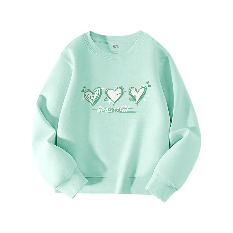 Baleno Girls' Sweatshirt Spring And Autumn Style, Little Girl 2024 Fashionable Stylish Air Layer Round Neck Pullover Children's Autumn Top