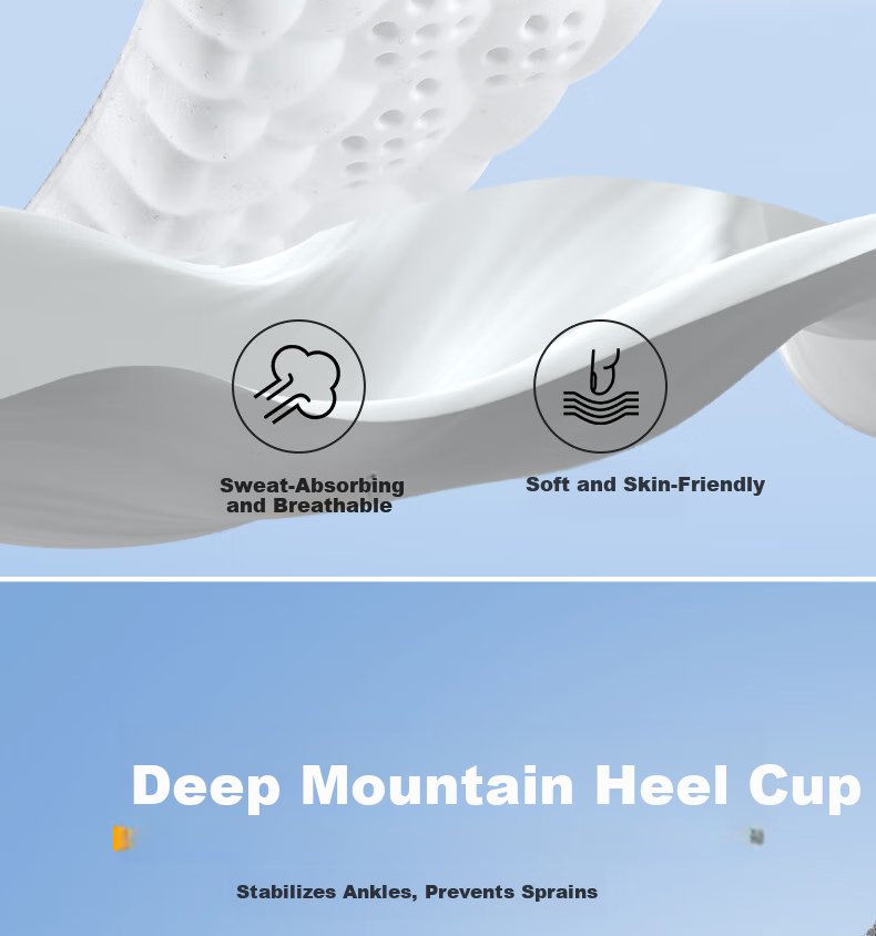 Zulijian Arch Support Insoles Unisex Sweat-Absorbing Odor-Resistant Sports Shock-Absorbing Anti-Fatigue Soft Sole Comfortable Pain-Relief for Long Standing 11