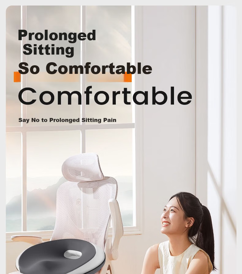 Meiwu Craftsman Seat Cushion Butt Pad Chair Cushion Long Sitting Office Chair Pad Student Stool Anti-Butt Pain Waist Support Cushion Hemorrhoid Gray 1