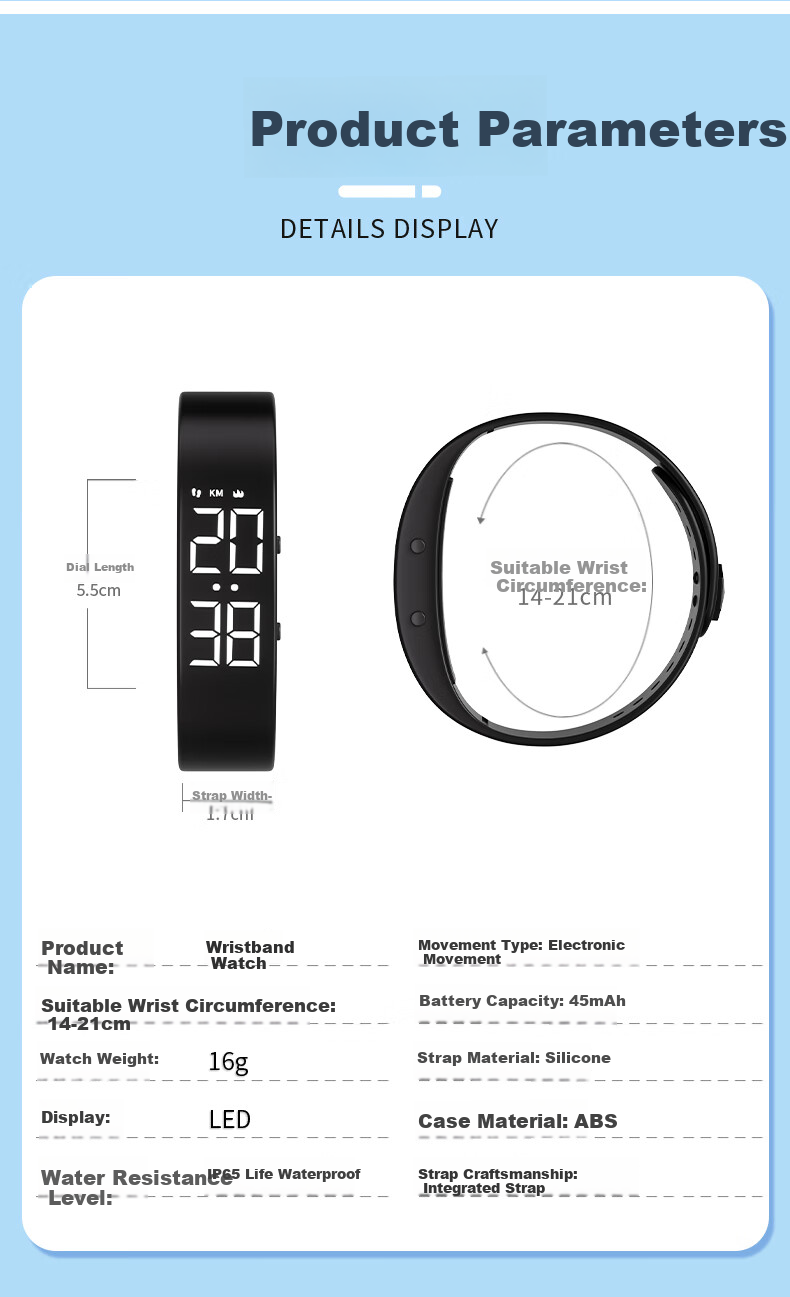 Koshi Student Dedicated Junior High School Wake-up Alarm Vibration Children's Wristband Smartwatch for Middle and High School Girls Time Display 10