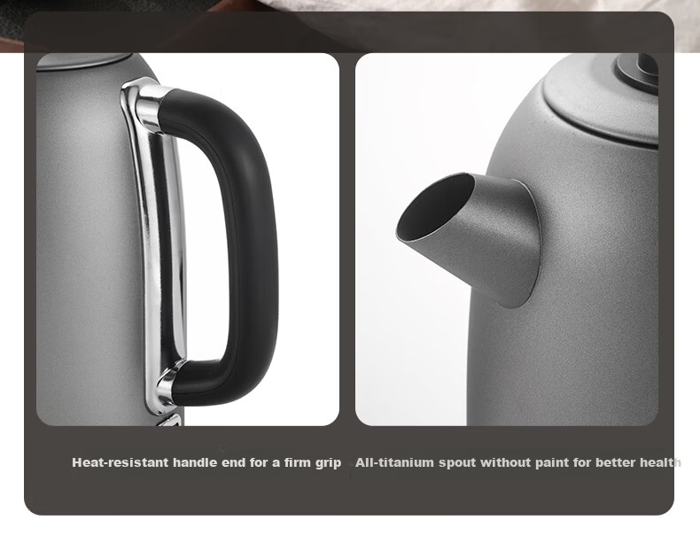 Biooner Pure Titanium Electric Kettle 2.3L Large Capacity Auto Shut-Off Insulated Tea Kettle Ti-16 8