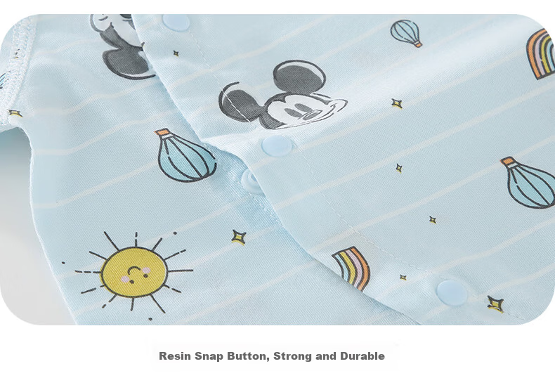 Disney 2-Piece Baby Summer Thin Newborn Romper Set A-Class Cotton Crawling Suit Full Moon Boys and Girls Sleepwear 14