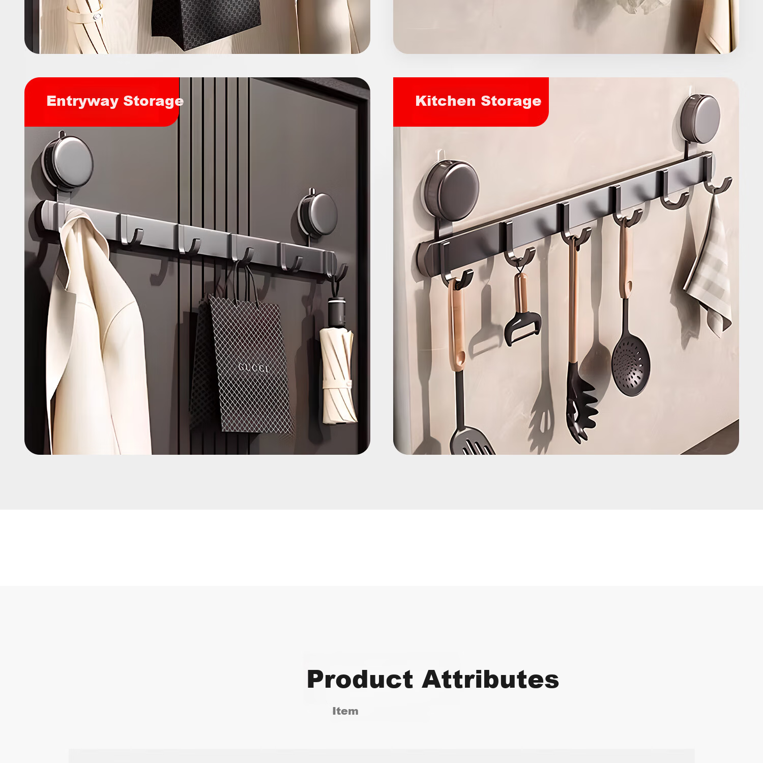 Zhifan Japanese Suction Cup Hook No Drilling Strong Load-Bearing Over Door Clothes Hanger Entry Door Adhesive Hook Kitchen Wall Storage Rack 19