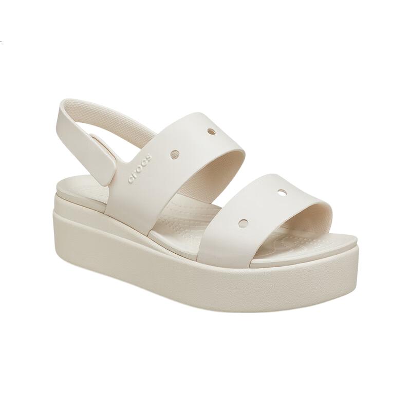 CROCS Brooklyn Platform Sandals 4U | 210676 Cement Gray - Size 37/38 (240mm)