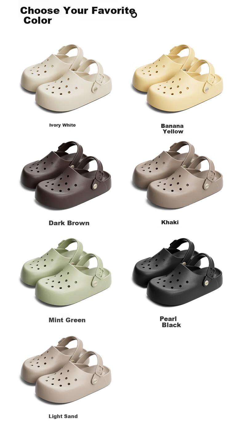 Puxi Summer Creek Hiking Outdoor Hole Shoes Women's Beach Light Sand Color Size 44-45 5