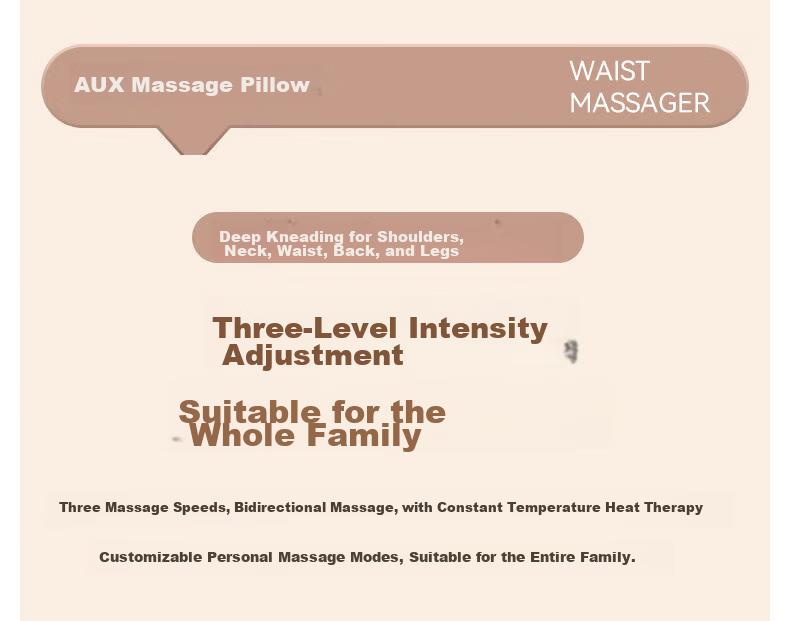 AUX Z41 Neck Massager (Plug-in) Waist Massager Neck Shoulder Back Massage Cushion Pillow Dragon Boat Festival Gift for Mom 12