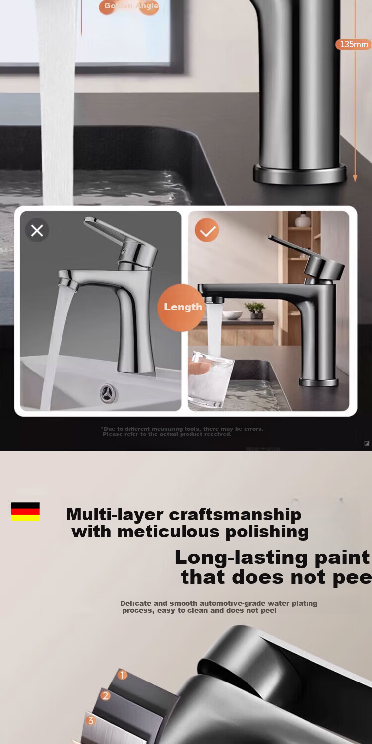 Del 28-Year Brand Stainless Steel Thickened Bathroom Sink Faucet MPLT-PM 7