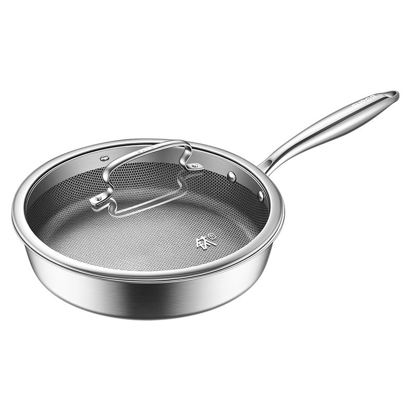 SUPOR JD Exclusive Pure Titanium Frying Pan Non-Coated Lightweight Non-Stick 100% Pure Titanium Plate 28cm Compatible with All Stoves