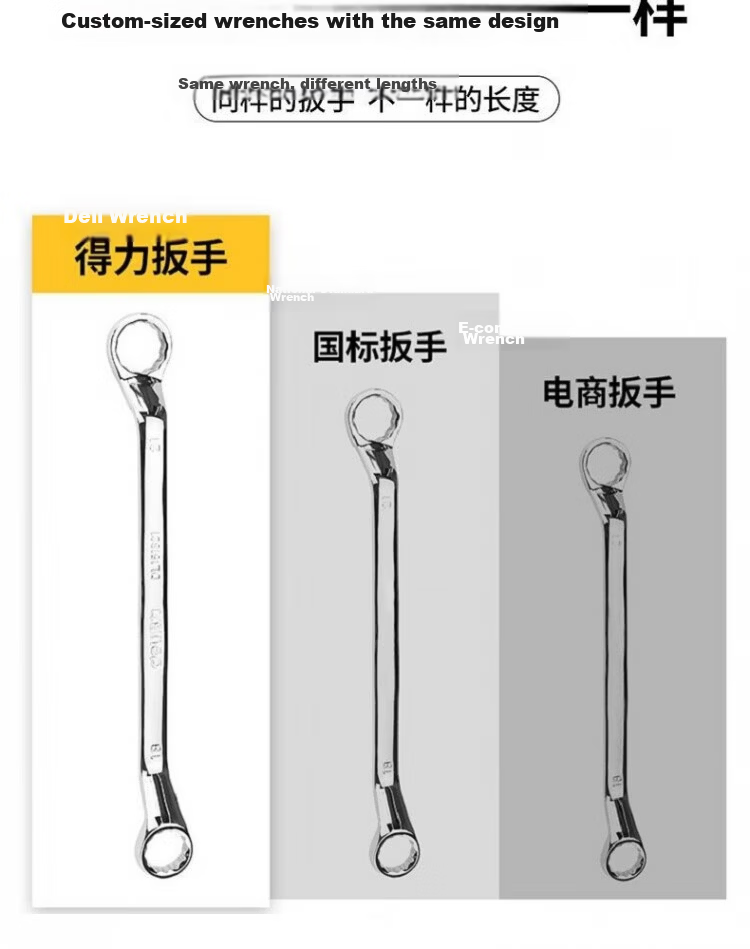 Deli Tool Mirror Double Open-End Wrench 16x18mm DL151618 7