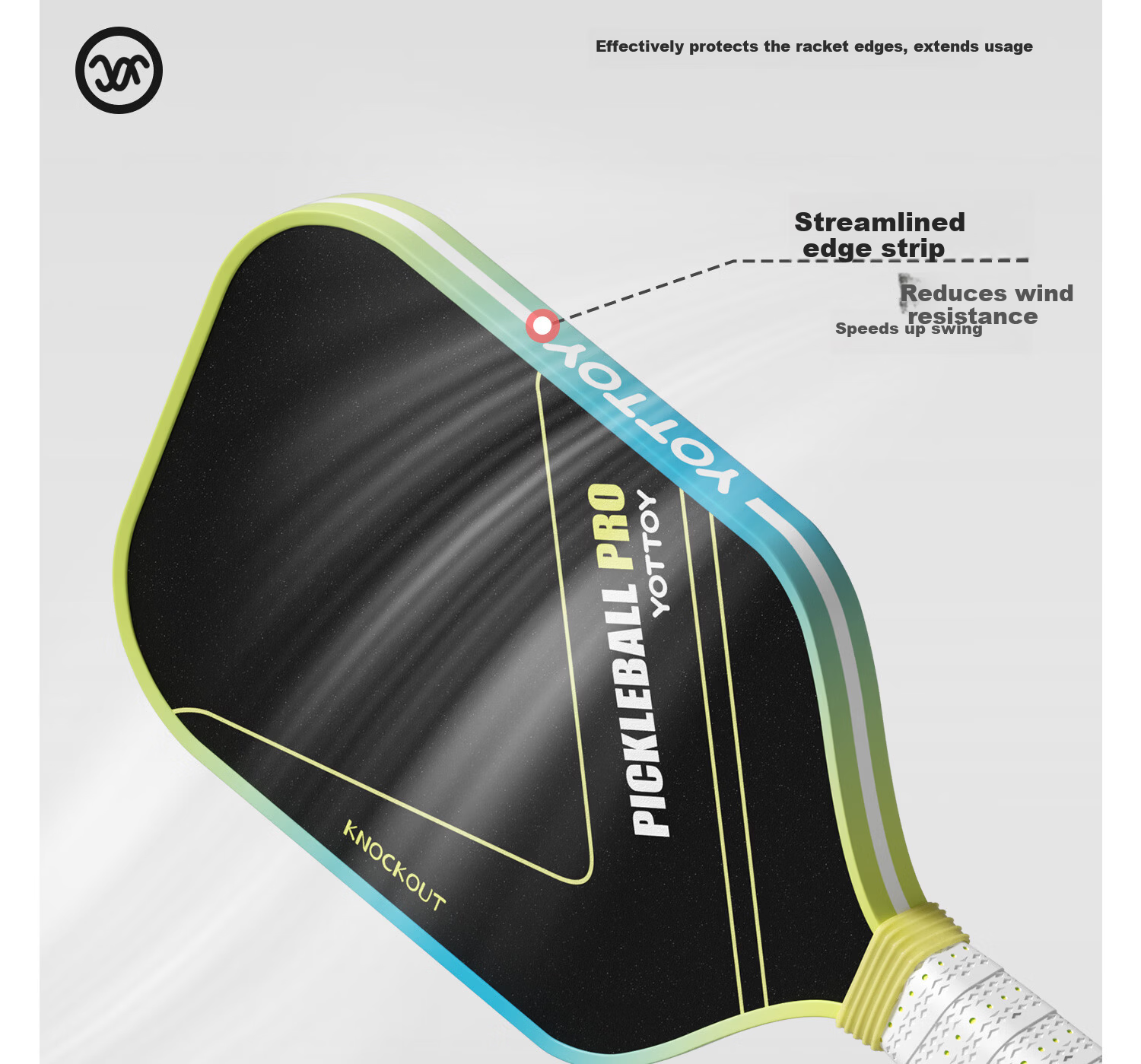 Yottoy Pickleball Paddle Set Carbon Fiber Professional Training Competition Neon+Phantom Flame 13