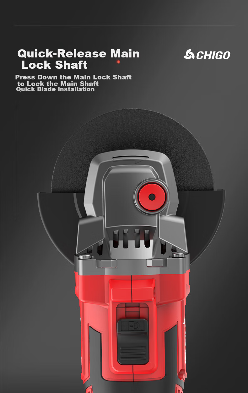 CHIGO Brushless Angle Grinder High-Power Cordless Cutting Machine Multifunctional Polishing and Grinding Lithium Battery Polisher 16