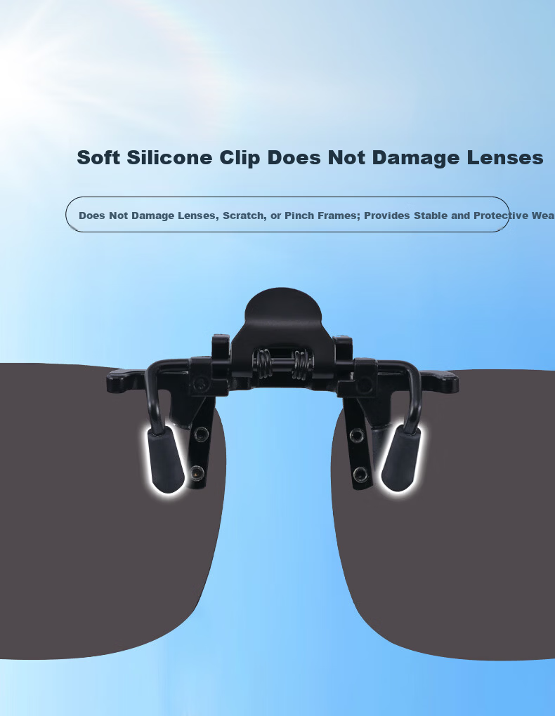 JFJN Polarized Clip-On Sunglasses for Myopia, UV Protection, Anti-Glare, Driving, Fishing, Hiking, Cycling JP02 14