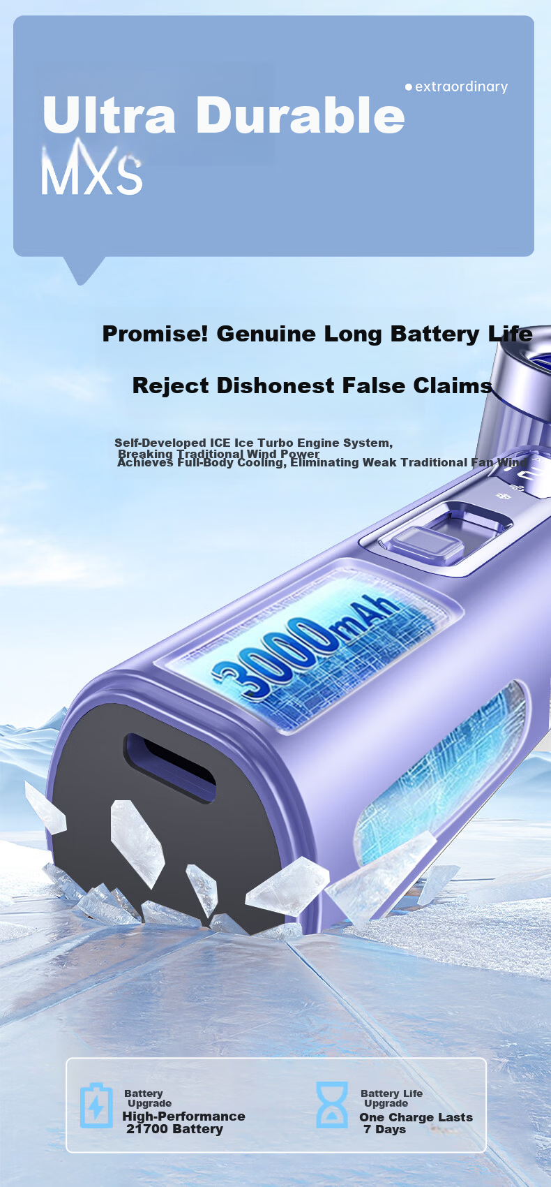 STEK【Hot Sale 1 Million+】Ultra Mini Handheld Small Fan Semiconductor Cooling Mini Portable Quiet USB Rechargeable Long Battery Life Office Dorm Outdoor Fan 8