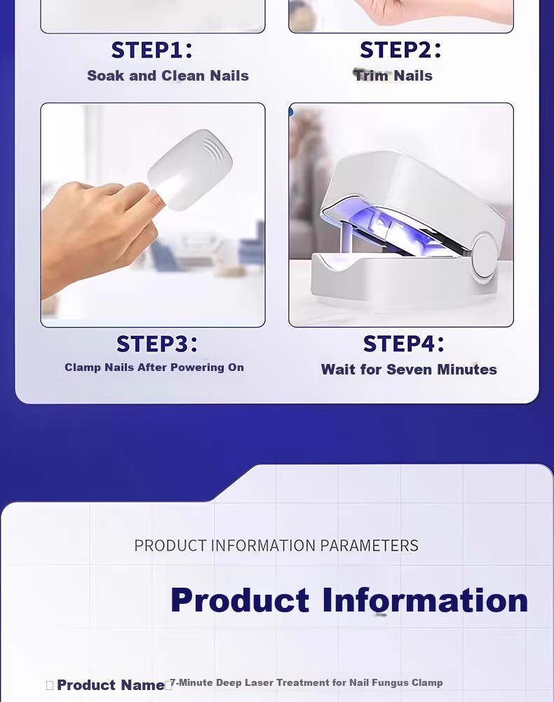 Mattetong Gray Toenail Phototherapy Lamp Smart Gray Toenail Laser Fungus Treatment Device Foot Nail Sterilization Lamp 14