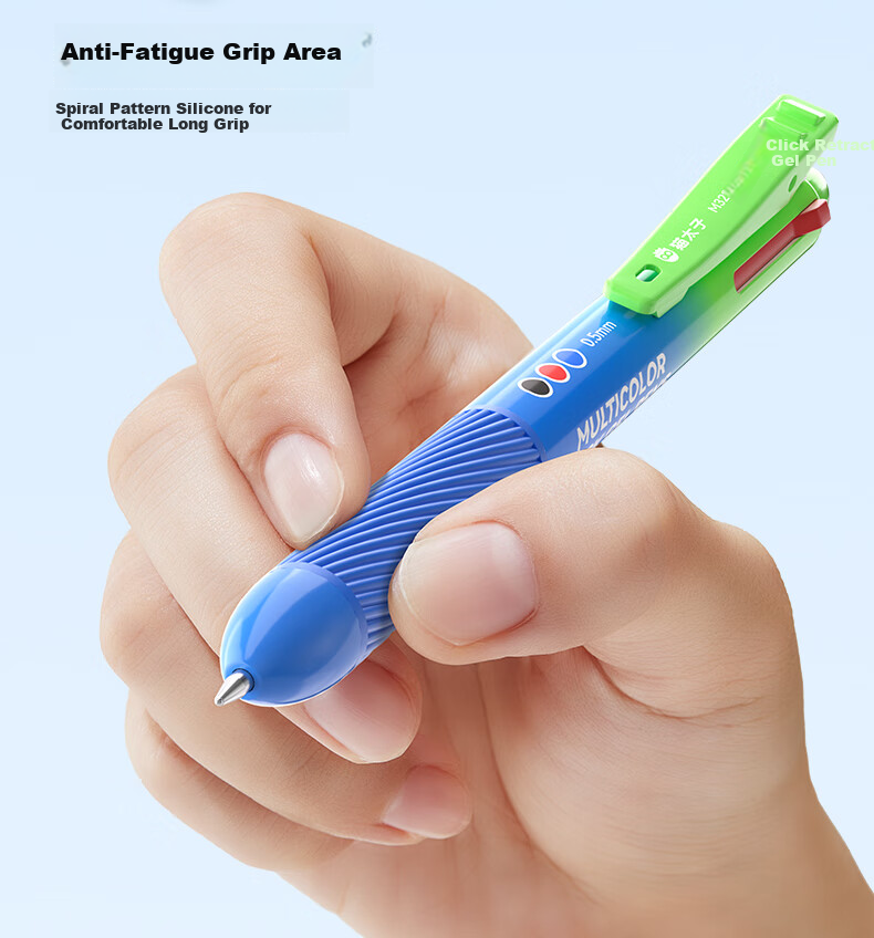 Mao Prince Erasable Gel Pen Multicolor Retractable Pen Blue Red Black School Office Stationery Shimmering Green 8