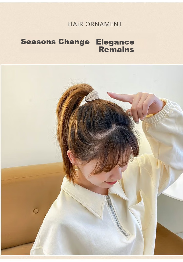 Yefili 10-Pack High Elasticity Simple Hair Ties for Bun and High Ponytail Durable Hair Bands for Women and Students 1