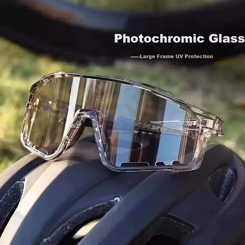 40,000KM Windproof Cycling Goggles Photochromic Day-Night Outdoor Sports Night Vision Running Sensitive Glasses