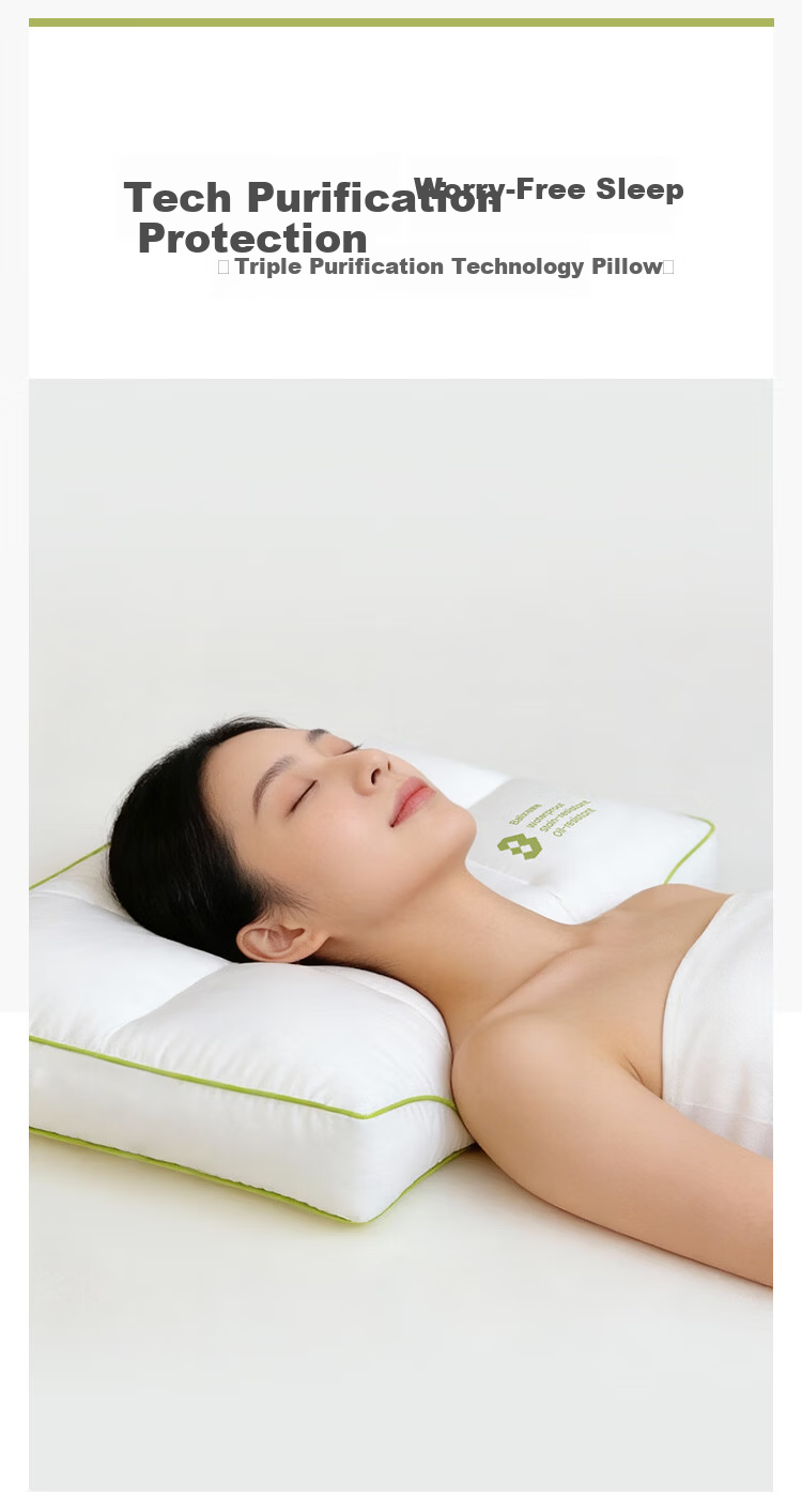 BALIX 【99.9% Antibacterial】Balixi Triple Protection Neck Pillow 60-Count Pure Cotton Anti-Mite Waterproof Oil-Resistant Wash-Free Class A 2