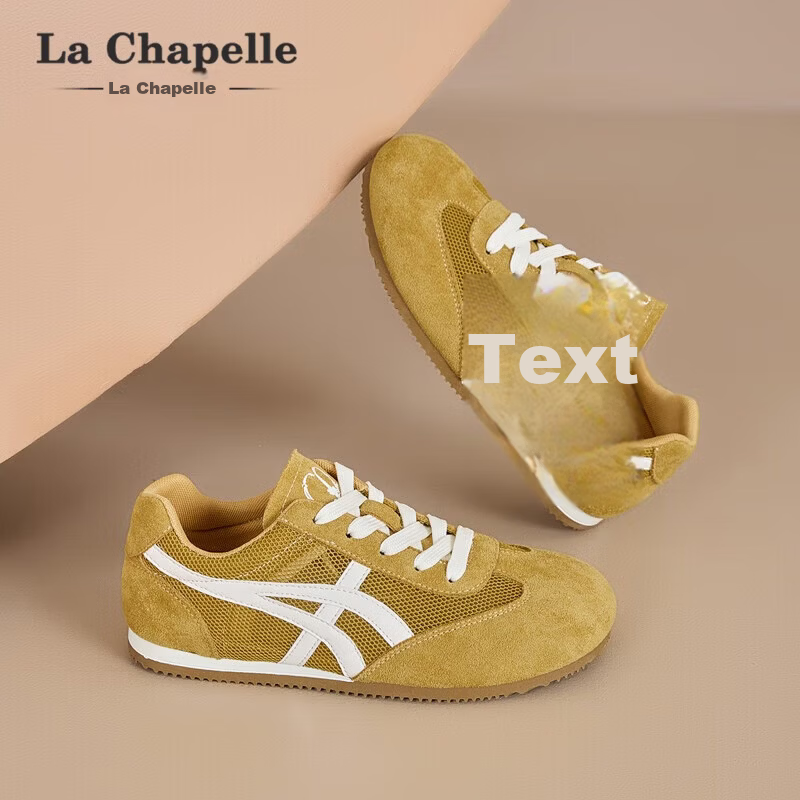 La Chapelle Women's Summer Mesh Breathable Lightweight Sports Training Sneakers Lemon Yellow - Single Mesh Height Increasing, Size 39
