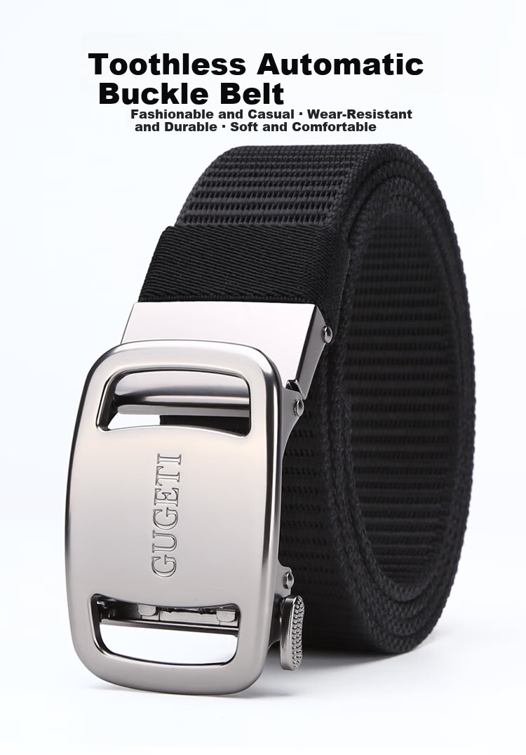 Gugeti Men's Leather Belt Automatic Buckle Business Pants Belt Outdoor Military Training Tactical Casual Belt Birthday Gift 1