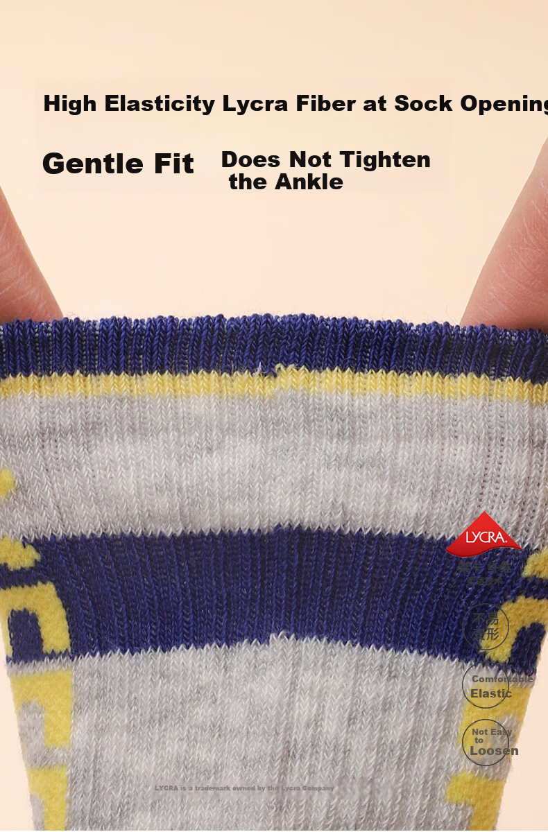 DR·KONG Kids Comfortable Casual Colorful Socks (2 Pairs, Set) Spring and Autumn Model A00B1105 Gray 2