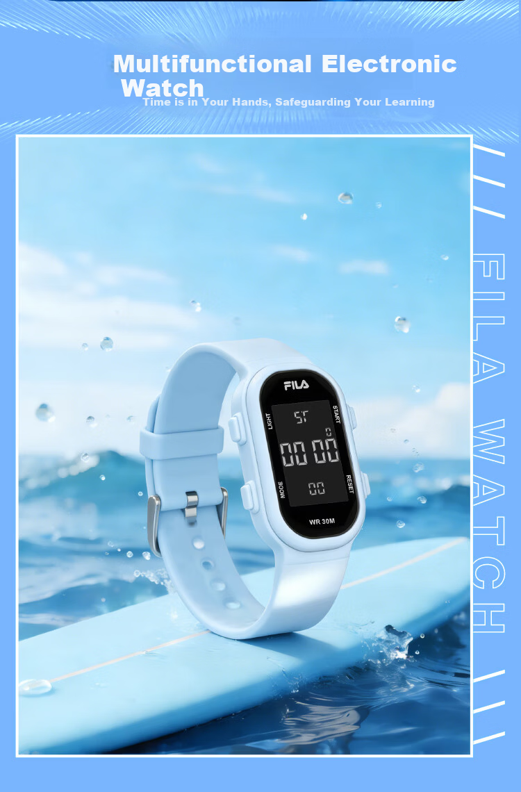 FILA Digital Watch for Men and Women, Student Watch for Middle and High School Students, Birthday Gift, Children's Electronic Wristband 6902-004 2
