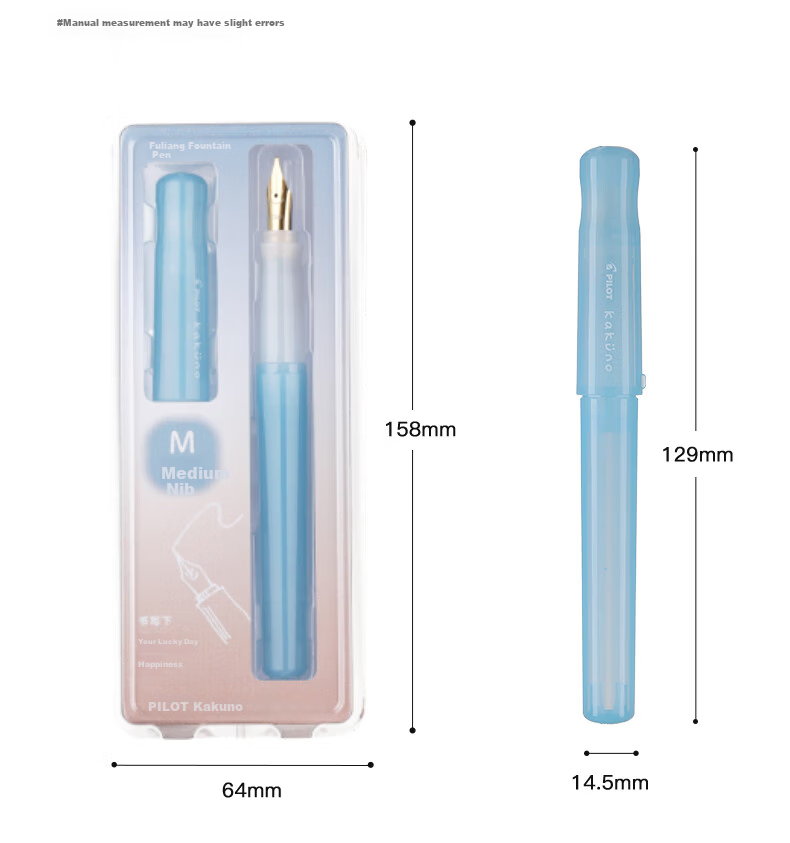 PILOT KAKUNO Fantasy Series Smile Fountain Pen for Elementary Students Grades 3-6 Refillable Ink Cartridge Children's Calligraphy Pen CA.FKA1SRMDIM-IC-ZH M Nib Fantasy Ivory White 11