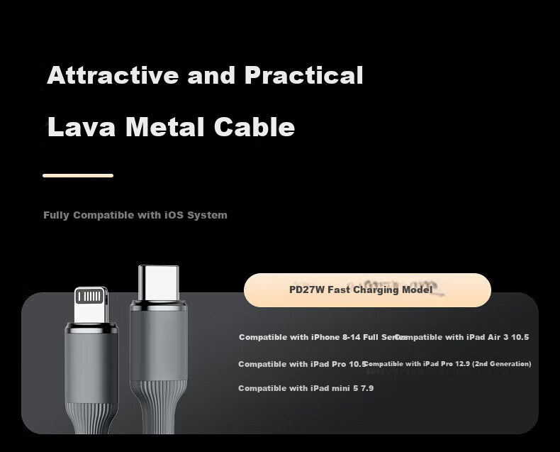 Aomake PD Fast Charging 30W/27W Apple Data Cable Type-C Charger Cable for iPhone 13/14/12 Pro Max/11/XP/8 Smartphones and Tablets 9
