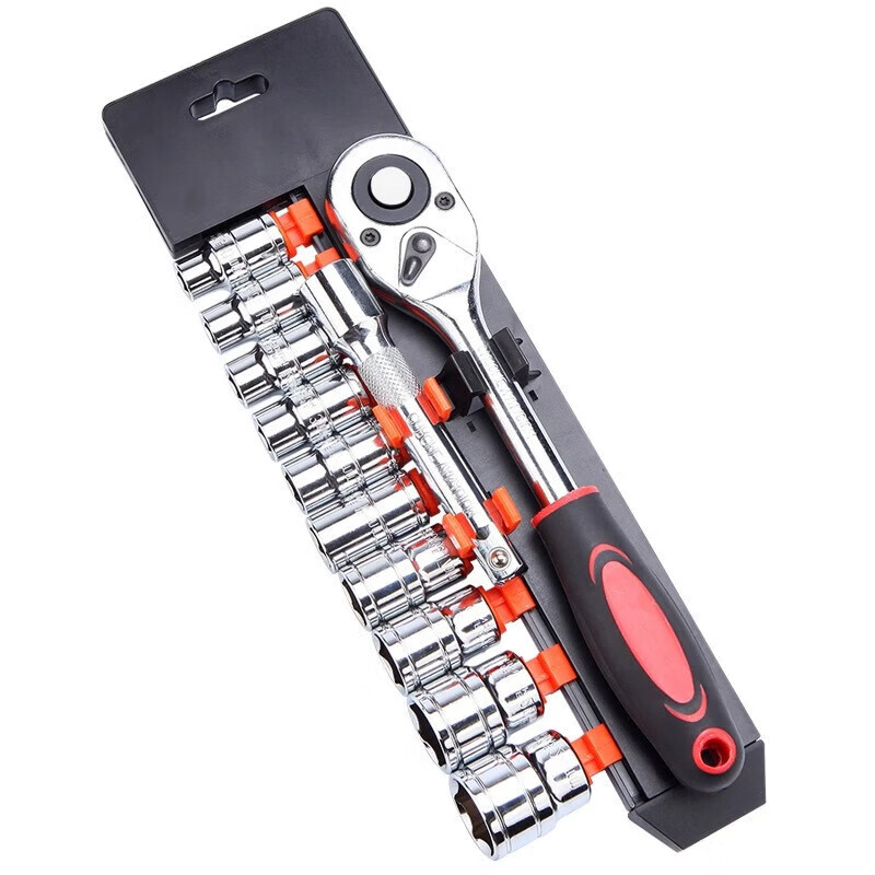 Chuke Multifunctional Ratchet Socket Wrench Set Quick Auto Repair Tool 13-Piece Kit 7