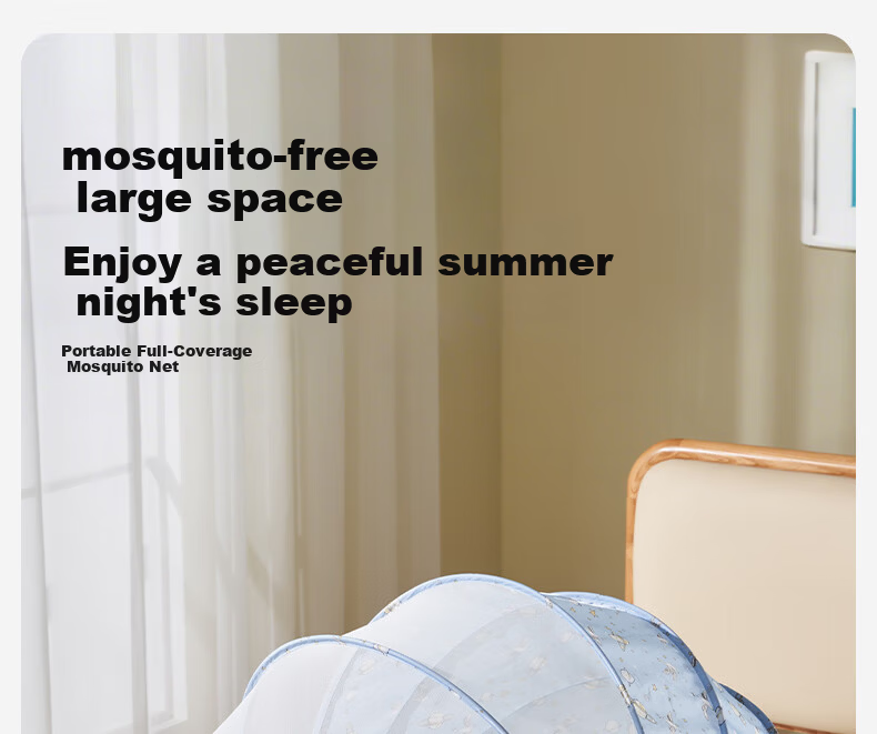 OUYUN Baby Mosquito Net Portable Foldable Newborn Anti-Mosquito Cover Mongolian Tent Baby Crib Mosquito Net Swan Planet Large Size 1