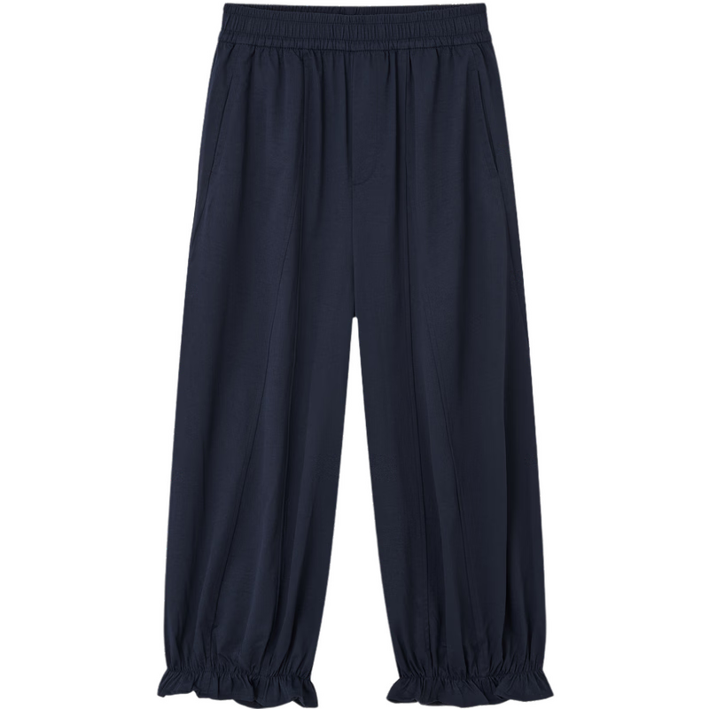 Demana Pear-Shaped Comfort Zone Summer Korean Style Nine-Point Lantern Pants Elastic Waist Loose Slim Fit Petite Women's Casual Pants