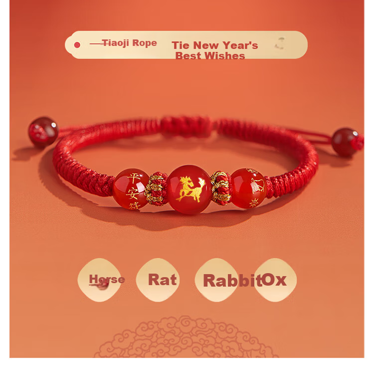Benming Tang Red String Bracelet for Women Zodiac Year Protection Talisman Good Luck Gift for Gaokao Birthday Present for Girlfriend 3